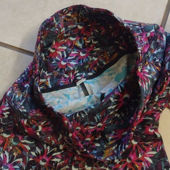 Lululemon Base Pace Leggings High-rise Running Tight Floral Electric Multi 6 - Picture 6 of 13